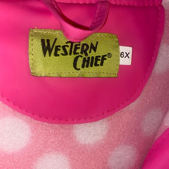 Western Chief Disney Minnie Mouse Pink Water Resistant Raincoat Jacket Girls 6 - Picture 3 of 8